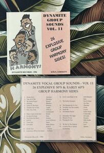 Various Dynamite Group Sounds Vol.11 .. 26 Explosive Group Harmony Sides! CD Germany Press .. Doo Wop ロカビリー