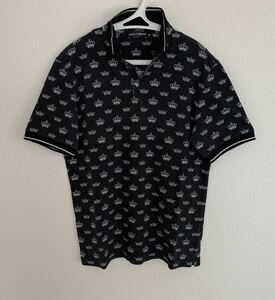DOLCE&GABBANA クラウン ポロシャツ Tシャツ 黒 サイズ48