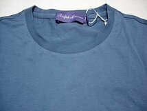 【新品】ラルフ ローレン パープル レーベル・Ralph Lauren Purple Label】ラルフブランドの最高級ライン！ピマコットン半袖Tシャツ紺Ｓ_画像3