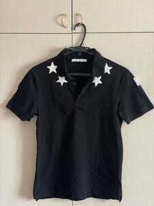 [ beautiful goods ]17S GIVENCHY Givenchy ji van si. Star star patch polo-shirt black size M