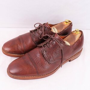 アレンエドモンズ 9 1/2 D ALLEN EDMONDS Oak Street USA製 キャップトゥ ブラウン 茶 オークストリート メンズ アメリカ靴 中古 ds3879