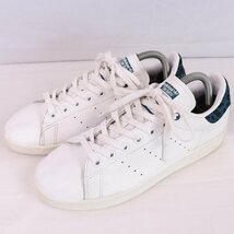 STANSMITH 25.0cm/adidas スタンスミス アディダス スニーカー 白 ホワイト レオパード柄 中古 古着 レディース ad4514_画像1