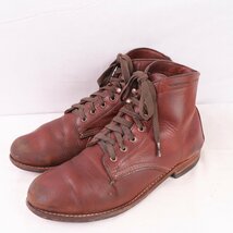 ウルヴァリン 8 1/2 D / 26.5cm 位 1000マイル ブーツ USA製 茶 ブラウン WOLVERINE 1000MILE BOOT 編み上げ アンクル 中古 eb1056_画像1