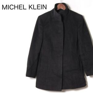 MICHEL KLEIN コート　ハイネック 比翼　ショート　日本製　黒