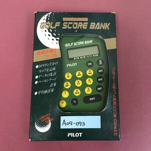 A09-093GOLF SCORE BANK EL-G01 PILOT ゴルフゲーム&ベッド用語集付有り 動作確認済み スコア表すべて書き込み有り 箱破れ有り 電池無し