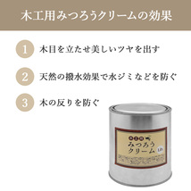 天然 国産みつろうクリーム 木工用 業務用 1L 蜜蝋 ワックス ミツロウ みつろう 無垢材 オイル塗装 無塗装 床 家具 革製品 テーブル 食器_画像3