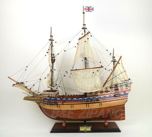 帆船模型 完成品 木製 Mayflower メイフラワー号 モデルシップ 全長 79cm T332