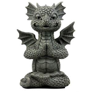 置物 彫像 ヨガを楽しんでいるドラゴンの像 ガーデニング 庭 Dragon ornament statue