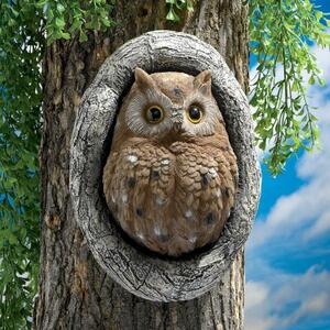 置物 彫像 フクロウ の像 ガーデニング 庭 Owl ornament statue
