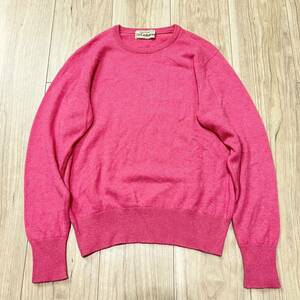 【送料360円】カシミア100% Cashmere カシミヤ ニット セーター ピンク 長袖 サイズ9 レディース ワールド R-4934