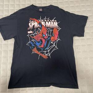 スパイダーマン　SPIDERMAN tシャツ Lサイズ　00s 黒　marvel マーベル