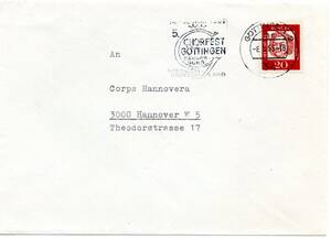 〒【TCE】69866 - 西ドイツ・１９６５年・ゲッティンゲン合唱団音楽祭・機械印
