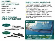 2本セット エアロワイパー トヨタ アクア AQUA NHP10系 ブルー 青 左右 ワイパーブレード 替えゴム_画像2