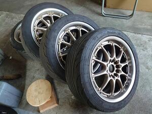 RAYS VOLKRACING GT-N 17インチ 8j 9j 114.3 5穴　タイヤ付き4本セットNS2R 鍛造　レイズ　ボルク