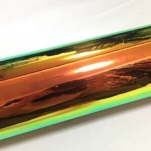 カーラッピングシート マジョーラ メッキ ホログラム カメレオン オレンジ 保護フィルム付き 縦x横 A4(21cmx30cm) SHU02 DIYの画像2