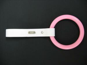  fashion ring pink ( peach color ) round .. wheel hanging wheel hanging leather 