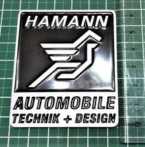 【送料無料】 BMW HAMANN ハーマン リア 3D アルミ＆メタル エンブレム PORSCHE FERRARI RANGE ROVER LAMBORGHINI Mercedes-Benz PREMIUM_画像3