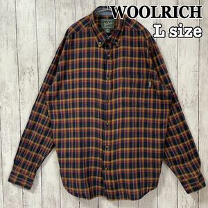 WOOLRICH ウールリッチ ボタンダウン BDシャツ長袖シャツ チェックシャツ ビッグシルエット マルチカラー 古着 海外古着