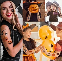 ハロウィン タトゥーシールA キャラクターシール 10枚セット ハロウィンメイク イベント パーティー 仮装_画像3