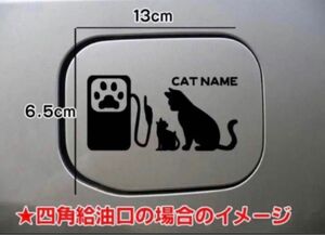 【送料無料】猫 ネコ cat CAT 親子猫 子猫 ステッカー リアガラス 給油口 車