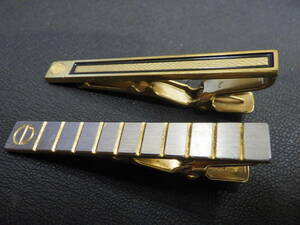 dunhill Dunhill necktie pin tiepin silver color Gold color 2 piece set 