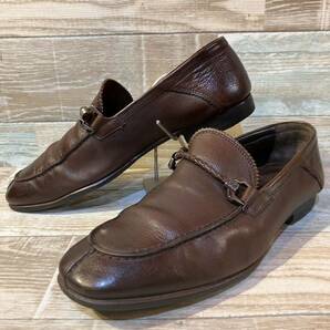 イタリア製 定価14万程 Ermenegildo Zegna エルメネジルド ゼニア ビットローファー 6 1/2EE 25.5cm前後 ブラウン タッセル コインの画像1