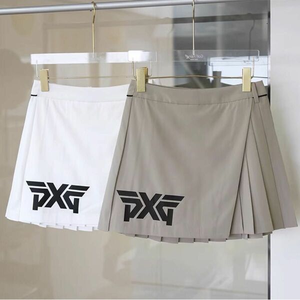 【即発送】PXG pxg ゴルフ ウェア レディース スカート （ホワイト）Lサイズ