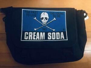  complete sale goods new goods unused goods cream soda shoulder bag blue angle skull 