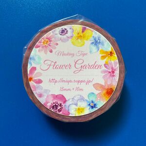 miyaさん　マスキングテープ　Flower garden 15mm×10m カモ井製