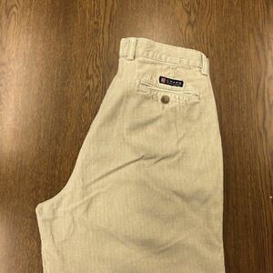 【EI272】CHAPS RALPH LAUREN W34 L30 ツータック コーデュロイパンツ ベージュ メンズブランド古着 チャップス ラルフローレン 送料無料