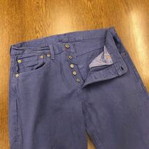 【EI416】Levi's 501 W31 L34 定番ストレート カラーパンツ パープル 紫色 メンズブランド古着 リーバイス501 送料無料_画像4