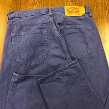 【EI416】Levi's 501 W31 L34 定番ストレート カラーパンツ パープル 紫色 メンズブランド古着 リーバイス501 送料無料_画像7