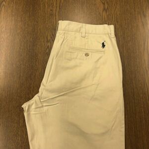 【EI445】POLO by Ralph Lauren W34 L30 チノパンツ ワークパンツ ベージュ メンズブランド古着 ポロ ラルフローレン 送料無料