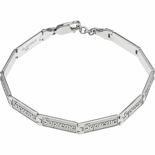 （新品未使用） Supreme / Jacob & Co Logo Link Bracelet Sterling Silver S/M