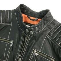 HARLEY DAVIDSON ハーレーダビッドソン 98086-15VW シングルライダースジャケット ブラック系 XS [240101013619] バイクウェア レディース_画像3