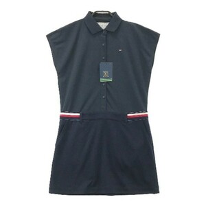 【新品】TOMMY HILFIGER GOLF トミー ヒルフィガーゴルフ 2022年モデル フレンチスリーブ ワンピース ネイビー系 LL [240101037390]