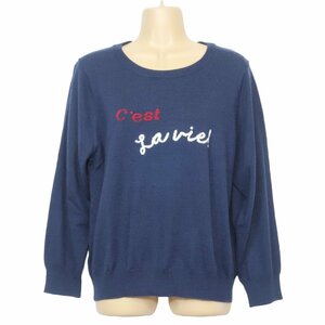  Kumikyoku * sweater long sleeve two to size 7 stylish tricolor color Paris manner navy series z4263