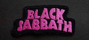 英語BS黒紫■新品 『BLACK SABBATH』 ブラック・サバス イングランド ロック バンド刺繍ワッペン（パッチ） ■ミュージック 音楽 楽器 仲間