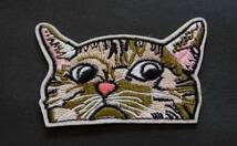 桃鼻猫◇◆新品 キャット ねこ ネコ 猫 CAT キュート 萌え 刺繍ワッペン ◆◇サバゲー・コスプレ・ミリタリー◎■洋服・衣類・衣服DIY ■_画像1