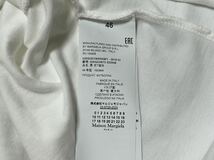 【A27】送料無料★美品 Maison Margiela メゾン マルジェラ Tシャツ カットソー 半袖 サイズ:46 白 ホワイト 国内正規品_画像6