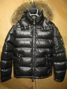 モンクレール 　MONCLER　BJ MAYA ファー　フード　ダウン ジャケット 黒　0　国内正規品