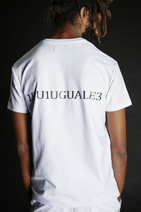 1piu1uguale3 113 SPORT CREW NECK S/S TEE ロゴ　Tシャツ　白　7