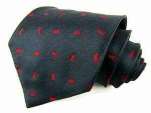 joru geo Armani fine pattern pattern high class Italy made necktie men's black GIORGIO ARMANI