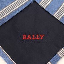 バリー ストライプ柄 高級 シルク ネクタイ メンズ ブルー BALLY_画像3