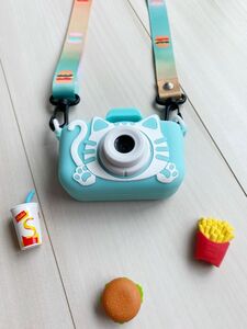 子供カメラ キッズカメラ 子供デジタルカメラ SDカード付 誕生日プレゼント プレゼント ケース付 トイカメラ 47 グリーン