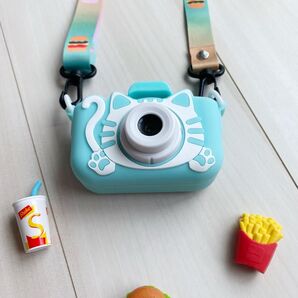 子供カメラ キッズカメラ 子供デジタルカメラ SDカード付 誕生日プレゼント プレゼント ケース付 トイカメラ 47 グリーン
