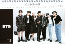 BTS グッズ 卓上 カレンダー (写真集 カレンダー) 2024~2025年 (2年分) + ステッカーシール [12点セット] K-POP_画像4