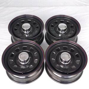 新品 デイトナ 16-6.5J＋38 6-139.7 ブラック ホイール4本SET ハイエース200系 アウトレット特価(W2166-2)