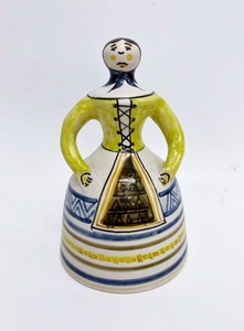 スペイン タラベラ焼 TALAVERA 陶器ベル ベル テーブルベル 鈴 呼び鈴 人形 インテリア 置物 女性 陶器製 