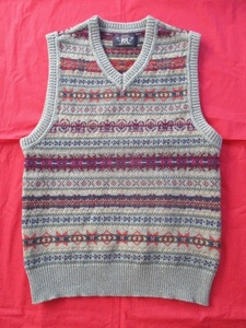 ★SALE★【新品・未使用・半額以下】★RRL/ダブルアールエル/FAIRISLE　 KNITVEST/フェアアイル　ニットベスト/Sサイズ★